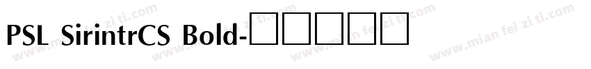 PSL SirintrCS Bold字体转换